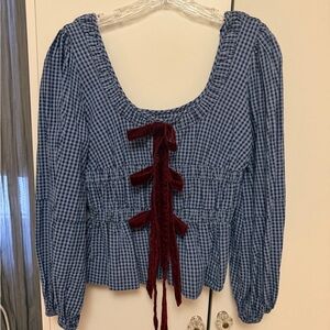 Damson Madder Blue Gingham Button-Up Shirt